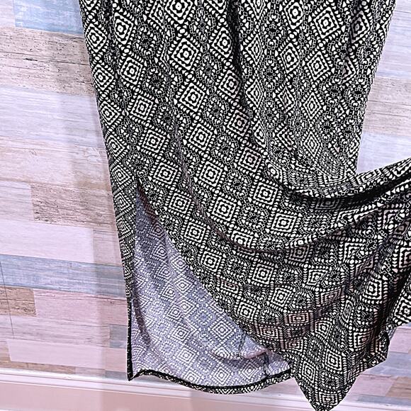 TORRID Maxi Super Soft Knit Dress Black Beige Side Slit Womens Plus Size 2X XXL - Picture 5 of 8